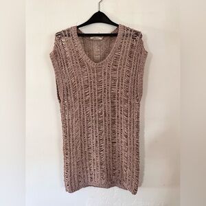 J BRAND Terra Cotta Woven Oversized Fit Sleeveless Shirt Size S